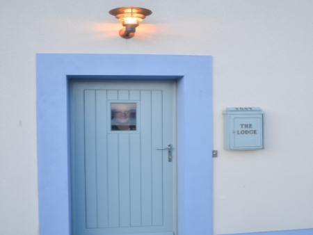 A welcoming entrance to The Lodge, Islay